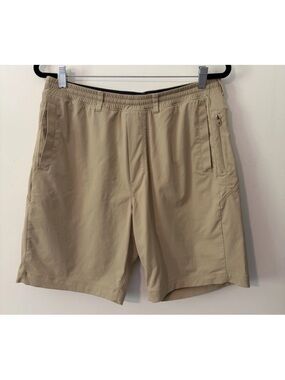 Birddog Athletic Shorts Men's Size XXL Long Tan Lined Zipper Pockets Drawstring